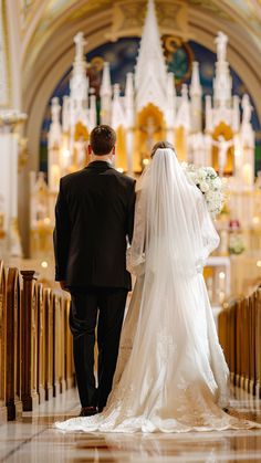 catholic church  wedding Catholic Wedding Photos, Latin Mass Wedding, Catholic Wedding Aesthetic, Catholic Couple, Traditional Catholic Wedding, Wedding Booklet, Catholic Wedding Traditions