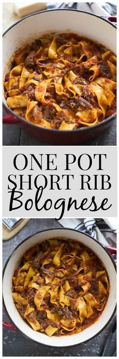 one pot short rib bolognzone is an easy and delicious dinner