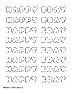 Graphic happy bday coloring page for teens. Happy Birthday Coloring Pages, Birthday Coloring Pages, Happy Bday, Animal Sketches, Halloween Festival, Free Printable Coloring Pages, Printable Coloring Pages