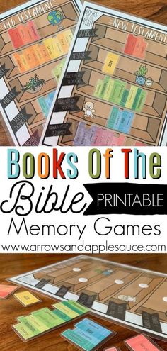 books of the bible printable memory game for kids