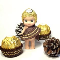 AHHHHH Candy Sonny Angel, Custom Sonny Angel, Sunny Angel, Ferrero Rocher Chocolate, Rocher Chocolate, Calico Critters Families, Sonny Angels, Kewpie Dolls, Angel Aesthetic