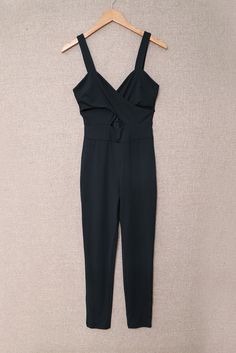 Crisscross Sleeveless Top Skinny Leg Jumpsuit Elegant Sleeveless Bodysuit With Straps, Elegant Sleeveless Straps Bodysuit, Sleeveless Jumpsuit With Straps, Chic Jumpsuits And Rompers With Crisscross Straps, Spring Sleeveless Bodysuit With Straps, Spring Sleeveless Strapped Bodysuit, Black Sleeveless Bodysuit With Crisscross Straps, Cutout Jumpsuit, Bright Bag