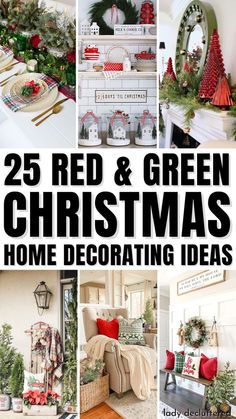 25 red and green christmas home decor ideas