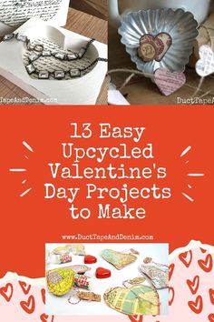 valentine's day projects to make with paper hearts and other things that are on display