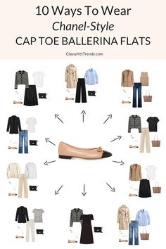 10 Ways To Wear, Ballerina Outfit, Classy Yet Trendy, Fashion Capsule Wardrobe, Classic Style Outfits, Flats Outfit, Clothes And Shoes, Mode Casual, Fashion Capsule