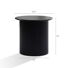 a black table with measurements for the top