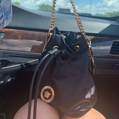 Beautiful Authentic Brand New With Tags And Dust Bag Versace Bucket Black Purse With Detachable Strap. Price Is Negotiable. Serious Inquiries Only. High-end Shoulder Bag With Chain Strap For Travel, Luxury Pouch Bags As Fashion Accessory, Luxury Travel Pouch Bucket Bag, Luxury Gold Bucket Bag With Detachable Strap, Luxury Travel Bucket Bag With Gold-tone Hardware, Designer Travel Shoulder Bag With Chain Strap, Black Bucket Bag As Fashion Accessory, Luxury Travel Bags With Chain Strap, Designer Gold Bucket Bag For Travel