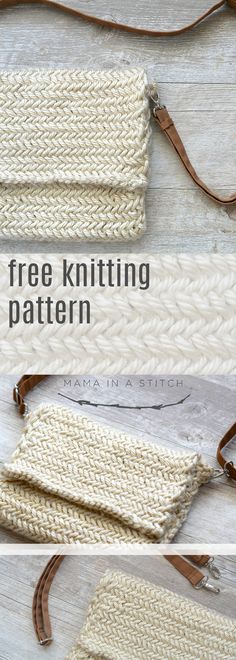 the free knitting pattern for this purse is easy to make