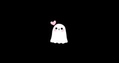 a ghost with a heart on its nose