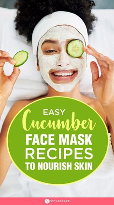 Cucumber Face Mask Glowing Skin, Remedy For Puffy Eyes, Cucumber Face Mask Diy, Cucumber Eye Mask, Apple Cider Vinegar Face Mask, Puffy Eyes Remedy, Cucumber Beauty, Cucumber Face, Face Cream Recipe