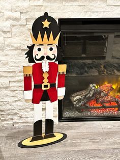 Nutcracker (2 feet Tall): Laser Craft - Paisley Grace Makery Nutcracker Wood Cutout, Wood Nutcracker Diy, Cracker Ideas, Holiday Classroom Decorations, Painted Nutcracker, Nutcracker Christmas Card, Classic Christmas Decor, Tree Props, Nutcracker Design