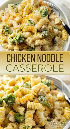 chicken noodle casserole with broccoli and cheese Chicken Noodle Casserole, French Onion Chicken, Weekday Dinner, Onion Chicken, Noodle Casserole, Easy Casserole Recipes, Chicken Dishes Recipes, Easy Casserole, Dinner Idea