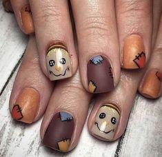 Get ready for the cozy vibes of early fall with these gorgeous nail designs! 🍂🍁 From warm neutrals to bold pops of color, these nails will have you feeling all the autumn feels. #EarlyFallNails #CozyVibes #AutumnFeels #NailInspo #FallMani #NailGoals #SeasonalNails #NailArt #FallColors #PumpkinSpiceEverything Beautiful Fingers, Scarecrows Nails, Fall Toe Nails, Scarecrow Makeup, Neat Nails, Thanksgiving Nail Designs, Thanksgiving Nail Art, Thanksgiving Nail, Halloween Scarecrow