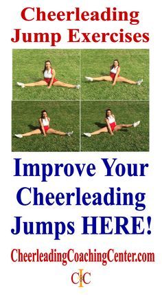 an advertisement for the cheerleadering jump exercises