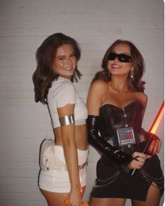 two women dressed up as star wars characters