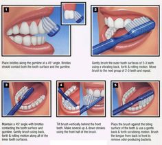 Proper brushing with a manual toothbrush. (Image) Natural Teeth Whitening Diy, Dental Health Month, Teeth Whitening Diy, Dental Facts, Brush Your Teeth, Best Teeth Whitening, Teeth Care, Saint John, Dental Hygienist