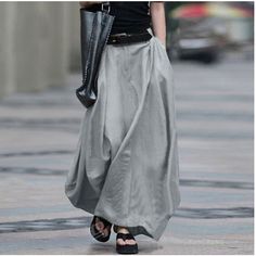 Season:Spring   Fall,Summer,Spring  Summer; Fabric:Polyester,Cotton; Dress Length:Maxi; Gender:Women's; Style:Summer,Basic; Occasion:Casual Daily,Street; Details:Without Lining; Fit Type:Loose Fit; Pattern:Solid Colored; Design:Pocket; Pants Type:Long Skirt,Work Skirts,Skirt; Front page:FF; Hips:; Length:; Waist:; Fit US Size:null; Fit UK Size:null; Fit EU Size:null Skirt Linen, Outfit Combos, Long Sleeve Gown, Work Skirts, Half Skirt, Dance Skirt, High Waisted Flares, Elegant Skirt, Plus Size Skirts