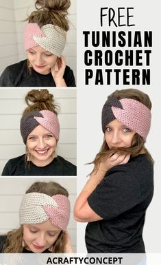 the free crochet headband pattern is easy to make and looks great for all ages