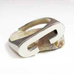 "This pretty custom initial ring displays your choice of initial letter in block font. Simply choose the initial you want and we will make it to a meaningful gift to a unique person that shows how much he means to you. This statement-making personalized letter ring is eye-catching and perfect for any special occasion or for everyday wear. Be sure that you will enjoy your C initial ring. Customization: * You can order this ring in sterling silver or different shades of gold plating - rose gold or Modern Polished Initial Ring For Promise, Modern Initial Open Ring For Anniversary, Initial Open Ring With Polished Finish For Promise, Sterling Silver Monogram Initial Ring For Promise, Sterling Silver Monogram Initial Promise Ring, Modern Open Initial Ring For Anniversary, Polished Finish Initial Ring For Promise, Sterling Silver Monogram Initial Ring Minimalist Style, Modern Initial Ring With Polished Finish For Everyday