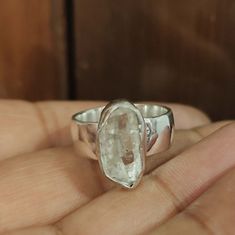 Natural Herkimer Diamond Ring, Raw Crystal Ring, 925 Sterling Silver Ring, Gemstone Ring, Handmade Jewelry, April Birthstone, Women Ring, Statement Ring, Silver Band Ring, Raw Herkimer Diamond, Boho Ring, Party Ring, Gift For Her, Metal Stamp :-    925 Sterling Silver Gemstone      :-  Derkimer Diamond  Ring Size : All sizes are available .... Half sizes are also available. This Beautiful Jewelry will make you the center of attraction wherever you go. Wear it on any occasion. You are assured of Herkimer Diamond Ring, Raw Crystal Ring, April Birthstone, Party Rings, Women Ring, Crystal Ring, Boho Ring, Silver Band Ring, Herkimer Diamond