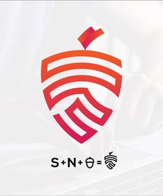 the logo for sn + + is designed to look like an apple with wavy lines