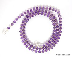 Product Detail Stone Name:---------------------> Natural Amethyst. Product Type:---------------------> Faceted Beads. Shape:-------------------------------> Roundel. Size:-----------------------------------> 4.7X2.5MM Approx. Quantity:-----------------------------> 1.Necklace. oººooººooººooººooººooººo FAST SHIPPING IF YOU GET FAST SHIPPING This is additional express shipping please add this item if you need express shipping. https://www.etsy.com/in-en/listing/709087998/dhl-aramax- Purple Amethyst Faceted Bead Crystal Necklaces, Purple Amethyst Crystal Necklaces With Faceted Beads, Purple Amethyst Necklace With Faceted Beads, Purple Amethyst Crystal Necklace With Faceted Beads, Amethyst Crystal Necklace With Faceted Beads As Gift, Purple Adjustable Crystal Necklaces With Faceted Beads, Purple Crystal Necklaces With Faceted Beads For Healing, Healing Purple Crystal Necklaces With Faceted Beads, Healing Purple Crystal Necklace With Faceted Beads