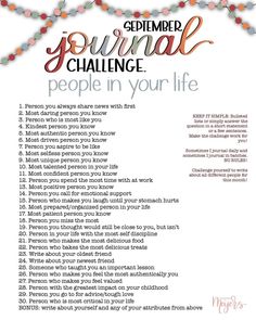 a poster with the words guided journal challenge written in white and orange letters on it