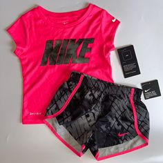 New. Dri-Fit Short Set. Size: 3t Questions? Leave A Comment Below! New To Poshmark? Use My Referral Code Vmo1022 To Save $10 Pink Short Set For Playwear, Playful Nike Sports Sets, Nike Sports Sets For Summer, Nike Pink Short Sleeve Sets, Pink Nike Cotton Activewear, Nike Blue Outfit, 2 Piece Short Set Outfit, Boys Nike Outfits, Girls Nike Outfits