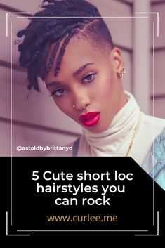 Short Loc Styles For Women Undercut, Loc Shaved Sides Styles, Shaved Sides Locs Black Women, Dreads Short Hair Black Women, Loc Cuts For Women, Short Locs With Shaved Sides, Short Loc Bob, Short Dreadlock Styles For Women Black, Cute Short Loc Styles For Women