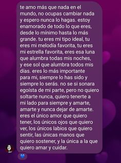 the text in spanish and english on a purple background