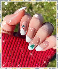 Christmas Nails Acrylic - Yes, Everyone Wants It! Isn't that what you are searching for? Visit now for more ideas. Blue Christmas Nails, Snowman Nails, Christmas Nail Art Designs, Snowflake Nails