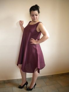 I think I would like this dress.. or something like it Asymmetrical Linen Beach Dress, Fitted Linen Lagenlook Dress, Summer Linen Lagenlook Dress With Asymmetrical Hem, Summer Lagenlook Linen Dress With Asymmetrical Hem, Lagenlook Linen Dress With Asymmetrical Hem, Dress Asymmetrical, Bias Cut Dress, Dress Maternity, Cut Dress