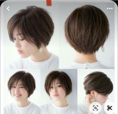 Haircut Bob, Asymmetrical Bob Haircuts, Pixie Crop, How To Cut Your Own Hair, Haircut Short, Asian Short Hair, Bob Hairstyles For Fine Hair