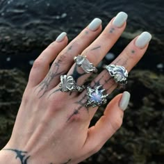 Soft Solder Ring, Fallen Angel Oc, Weird Rings, Soldered Rings, Year 3000, Soft Soldering, Silver Smithing, Aquarius Season