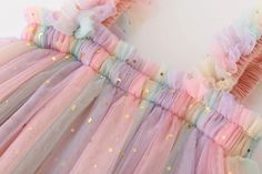 Rainbow Unicorn Tulle Princess Dress: Enchanting Elegance for Your Little One Elevate your baby's style with our enchanting Rainbow Unicorn Tulle Princess Dress. Crafted with a touch of magic and a dash of cuteness, this dress is perfect for the little princess in your life. Let your baby shine in the ethereal beauty of this summer-perfect outfit. Key Features: Material: Polyester, Viscose Style: Cute Season: Summer Age: 9M-5Y Baby Collar: O-Neck Material Composition: Polyester Sleeve Length(cm): Sleeveless A Whimsical Wonderland of Style: Transport your little one to a whimsical wonderland with the Rainbow Unicorn Tulle Princess Dress. The cute and stylish design is perfect for creating magical memories during the warm summer days. Premium Polyester and Viscose Blend: Made with a blend of Playful Pink Tulle Fairy Dress, Playful Tulle Fairy Dress With Ruffles, Multicolor Tulle Fairy Dress For Summer, Whimsical Tulle Fairy Dress For Dress-up, Whimsical Pink Fairy Dress With Tulle Skirt, Whimsical Fairy Dress With Tulle Skirt For Dress-up, Princess Style Multicolor Tutu Dress For Playtime, Princess Style Multicolor Tulle Fairy Dress, Pink Tutu Dress With Unicorn Print For Summer