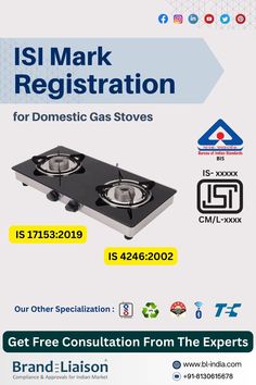 Did you know?
BIS Certification is MANDATORY for Domestic Gas Stoves designed for use with Liquefied Petroleum Gases (LPG) and Piped Natural Gas (PNG).
. LPG Gas Stoves: Comply with IS 4246:2002
. PNG Gas Stoves: Comply with IS 17153:2019
BIS certification ensures that gas stoves are designed and tested for safety, reducing the risk of accidents in your kitchen. It guarantees that your appliance meets high-quality standards, providing efficiency and durability. Gas Stoves, Gas Stove, Did You Know