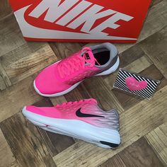 Nike Lunarstelos (Gs) Girls Shoes, Pink Blast/Black/Stealth/White, 844974 600 New In Box No Lid Pink Synthetic Running Shoes For Light Sports, Nike Pink Running Shoes For Light Sports, Pink Round Toe Running Shoes For Light Sports, Pink Jogging Running Shoes With Round Toe, Pink Low-top Running Shoes For Training, Pink Round Toe Running Shoes For Jogging, Pink Sporty Running Shoes For Light Sports, Pink Running Shoes For Jogging, Sporty Pink Running Shoes For Light Sports