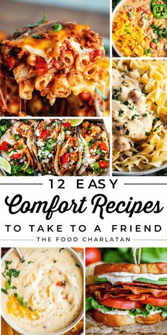 twelve easy comfort recipes to take to a friend