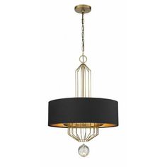 a black and gold chandelier hanging from the ceiling