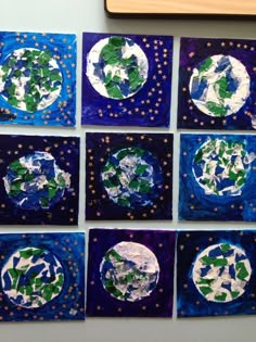 paper mache art project for kids to make the moon and stars on their walls