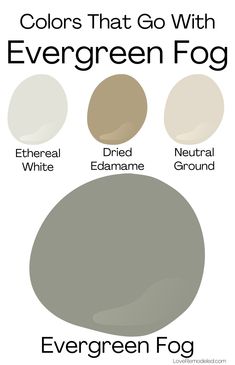 the colors that go with evergreen fog and other neutral hues are in this color scheme