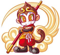 a cartoon monkey holding a baseball bat