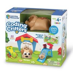 the learning resources dog carrier playset is in its box and has two dogs on it