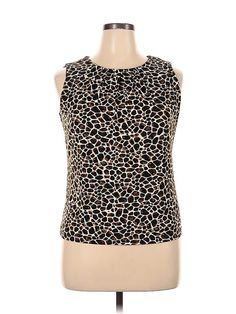 Calvin Klein Sleeveless Blouse Size: X-Large Tops - new. 95% POLYESTER, 5% SPANDEX | Calvin Klein Sleeveless Blouse: Brown Tops - Size X-Large Calvin Klein Sleevless Animal Print, Brown Tops, Brown Top, Sleeveless Blouse, Sleeveless Top, Calvin Klein, Women Handbags, Womens Tops, Spandex