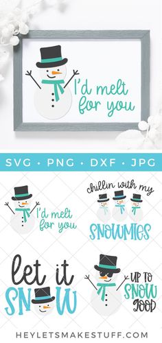 the snowman svg bundle is ready to use