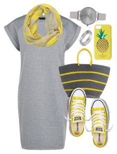 "Yellow" by jyfashion ❤ liked on Polyvore featuring Peach Couture, Sensi Studio, Converse, Kate Spade, Olivia Burton, Worthington, yellow, converse and yellowandgrey Yellow Tennis Shoes Outfit, Yellow Sneakers Outfit Women, Yellow Sneakers Outfit, Yellow Converse Outfit, Yellow Shoes Outfit, Platform Converse Outfit, Converse Yellow, Converse Style Women, Yellow Converse