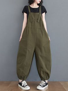 Loose Overalls, Balloon Pants, Short Sleeve Dress Shirt, Creation Couture, Plus Size Jumpsuit, Casual Jumpsuit, Spring Style, Aesthetic Clothes, Pretty Outfits