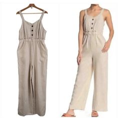 Questions? Leave A Comment Below! Casual Sleeveless Beige Overalls, Beige Sleeveless Jumpsuits And Rompers For Vacation, Beige Sleeveless Casual Overalls, Casual Beige High Waist Jumpsuit, Fitted Bib Front Jumpsuits And Rompers For Summer, Beige Sleeveless Fitted Jumpsuits And Rompers, Fitted Sleeveless Overalls For Day Out, Beige Sleeveless Jumpsuits And Rompers For Loungewear, Fitted Sleeveless Overalls For Loungewear