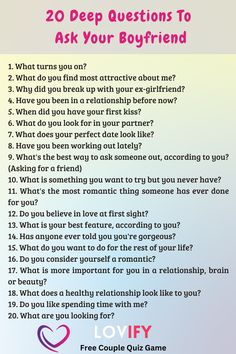 Get to know your boyfriend on a deeper level with these 20 thought-provoking questions! Whether you’re in a new relationship or have been together for a while, these questions will help you connect on a deeper level. Swipe for a night of heartfelt discussions! 😍✨ #DeepQuestions #CoupleConversations #LoveAndUnderstanding #RelationshipGoals #DeepConnection 20 Questions To Ask Your Boyfriend, 10 Questions To Ask Your Boyfriend, Deep Questions To Ask Your Boyfriend About Our Relationship, Fun Questions To Ask Your Boyfriend, Deep Questions To Ask Your Boyfriend, Question To Ask Your Boyfriend, Talking Games, Things To Ask Your Boyfriend, Questions For Boyfriend