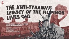 an advertisement for the anti - tyanny, legacy of the filipinos lives on